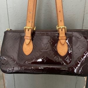 Authentic Louis Vuitton Amarante Monogram Vernis Burgundy